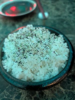 Furikake seasoned rice at KIBOU in Cambridge