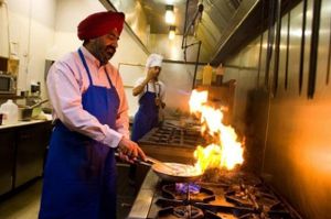 One of their awesome staff members at India Palace in Provo