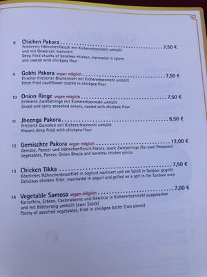 Menu  at Ganesha in Bietigheim-bissingen