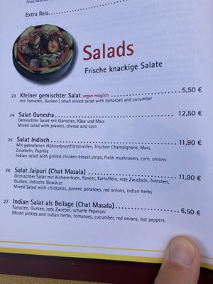 Menu  at Ganesha in Bietigheim-bissingen