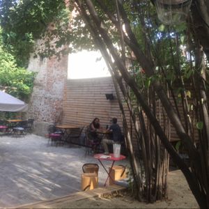 nice area to sit in summer  at Soul Kitchen in Sofia