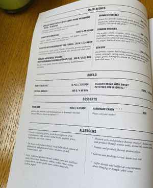 Menu  at Soul Kitchen in Sofia