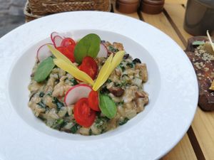 Mushroom and Fennel risotto at Soul Kitchen in Sofia