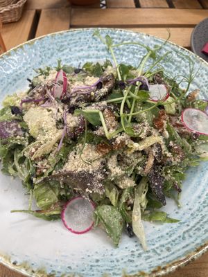 Green sales with mixed mushrooms - the best!  at Soul Kitchen in Sofia