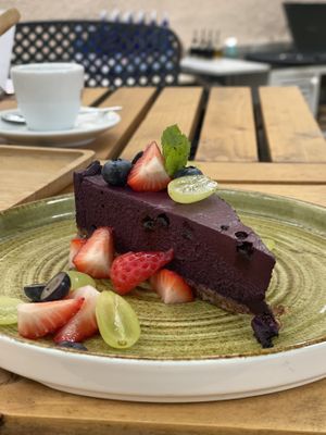 Blueberry cheesecake   at Soul Kitchen in Sofia