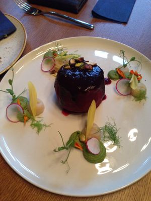 Beet steak at Soul Kitchen in Sofia