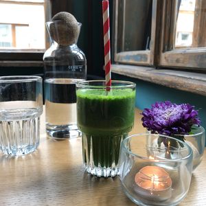 Green smoothie at Soul Kitchen in Sofia