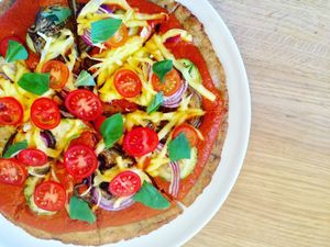 Melanzane Pizza at Soul Kitchen in Sofia