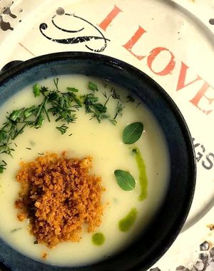 Potatoes cream soup  at Soul Kitchen in Sofia