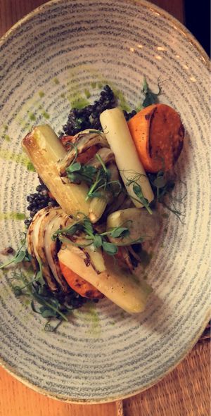 “Slow cooked” (it’s not) sweet potato, fennel & leek at Soul Kitchen in Sofia