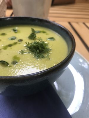 zucchini soup at Soul Kitchen in Sofia