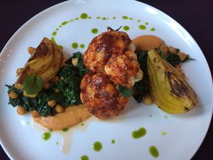 Spicy Cauliflower and Fennel - delicious!  at Soul Kitchen in Sofia