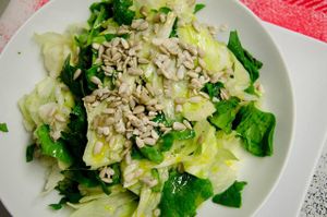 green salad at Soul Kitchen in Sofia