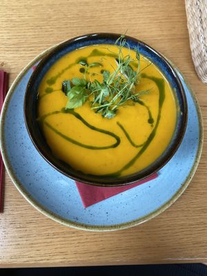 Tomato soup at Soul Kitchen in Sofia