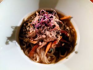 Rice noodles at Soul Kitchen in Sofia