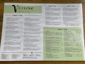Menu  at V'uisine in Berlin