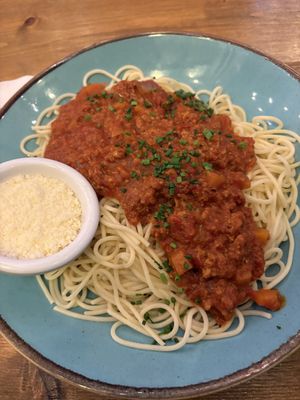 Vegan bolognesee  at Sloans  in Glasgow