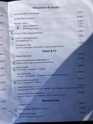 Lots of options   at Scotti's in Dusseldorf