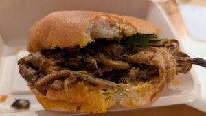 Mushroom mustard bun at Café Petiole in London
