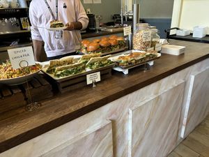  Some of the vegan savoury options  at Café Petiole in London