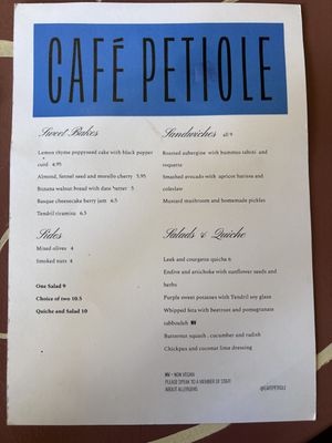   at Café Petiole in London
