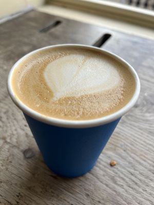 Decaf oat latte  at Café Petiole in London
