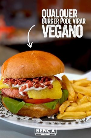 O cardápio possui uma versão 🌱 para cada lanche at Bença Parrilla in Bauru