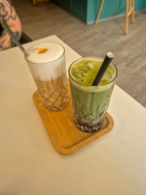 Iced coffee & blueberry Matcha at Soul of Coffee in Berlin