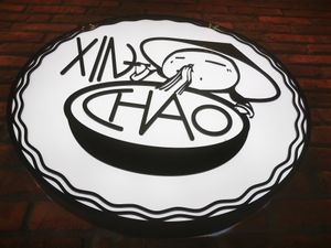 Logo inside at Xin Chao in Munich