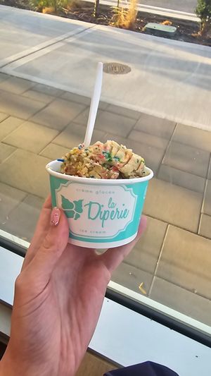 Vegan birthday cake and double chocolate ice cream at Mucho Burrito in Kamloops