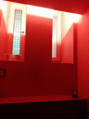 Toilette mit sakralem Flair at Wanda in Berlin