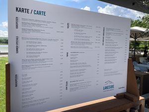 Menu May 2024, food marked with a circled X is vegann  at Lakeside  in Echternach