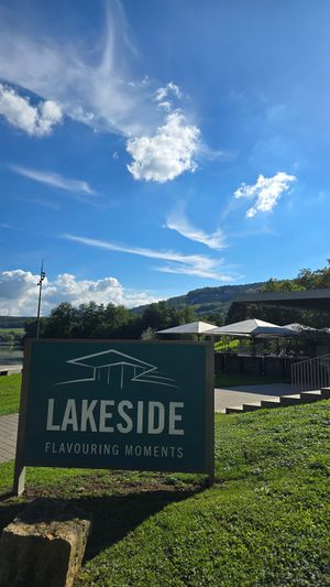 Outdoor seating at Lakeside  in Echternach