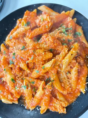 Pasta with chick'n & homemade vodka sauce. at Roman's Pizza House in Absecon