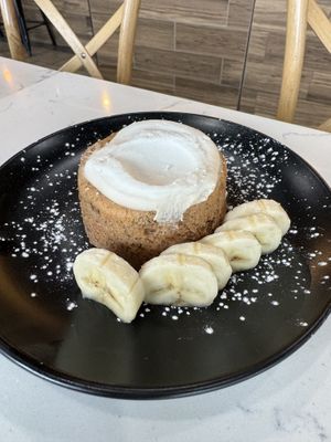 The Vegan Iced Banana Cake which is also gluten free    at Roman's Pizza House in Absecon