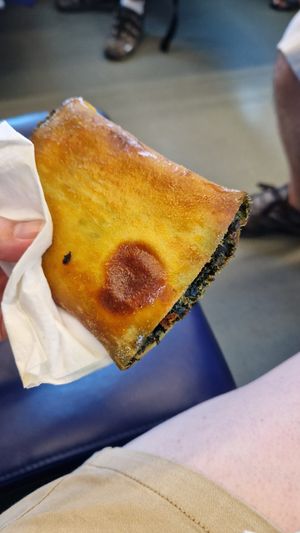 Spinach and olives pastry at PastaRun in Siracusa