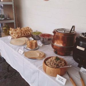 Wedding private catering Mexican table  at Green Revolution in Nottingham