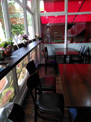 Seating at Mervan Bistro in Berlin