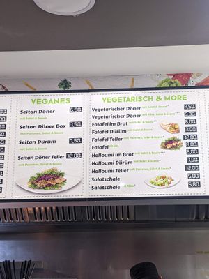 Menu at Mervan Bistro in Berlin