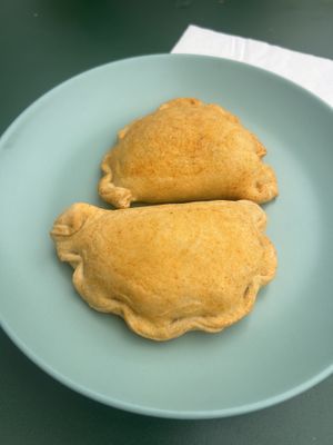 Homemade vegan Empanadas with vegan chorizo  at Che Vous in Ibiza