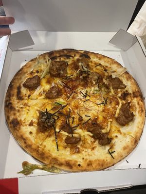 Soy meat teriyaki pizza  at HND - Chaya Vegan Friendly Tokyo - T3 in Ota