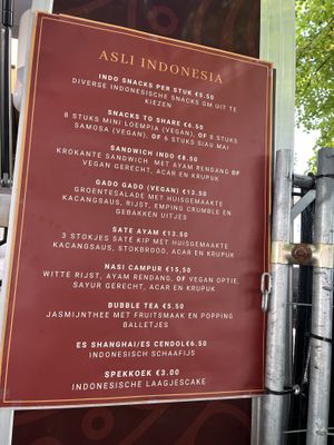 Menu   at Indonesia Asli in Utrecht