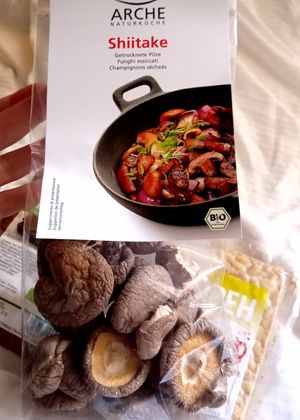 Dry mushrooms at Maran Vegan in Vienna