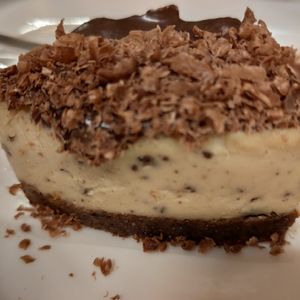 Straciatella cake (half eaten) at Maran Vegan in Vienna