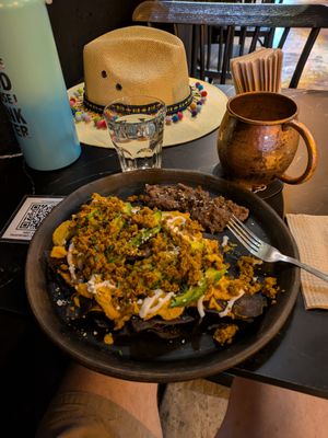 Chilaquiles at Luvina in Mexico City