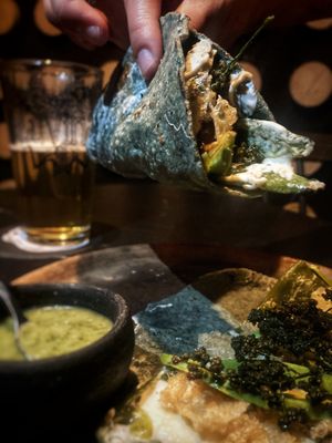 Tacón de poblano   at Luvina in Mexico City