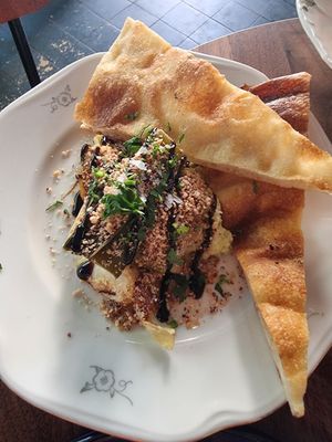 Leek and artichoke dip at Fir in Malmo