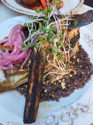 Kind of macrobiotic dish at Fir in Malmo