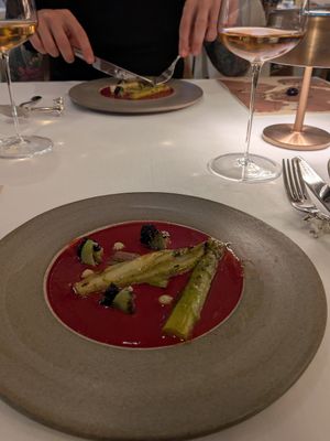 Smoked garlic and cherry soup at Telezzüz in Istanbul