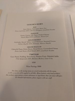 5 course tasting menu (May 2025) at Telezzüz in Istanbul